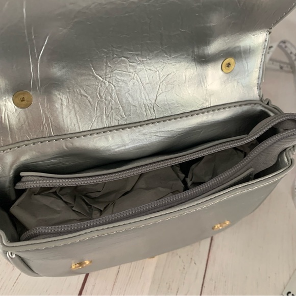 Motorcycle Jacket Purse Chain Crossbody Bag Pu Leather Women’s Girls NEW - Picture 7 of 7